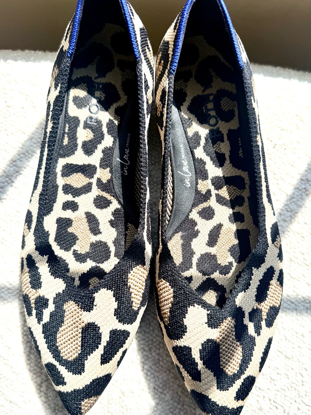 Worn twice: Rothy’s The Point Flat in Desert Cat (Leopard)